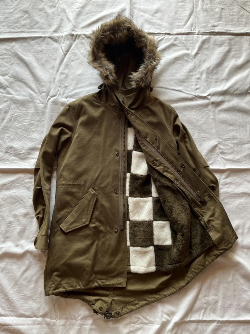 フレッドペリー フィッシュテールパーカー モッズコート オリーブ XS