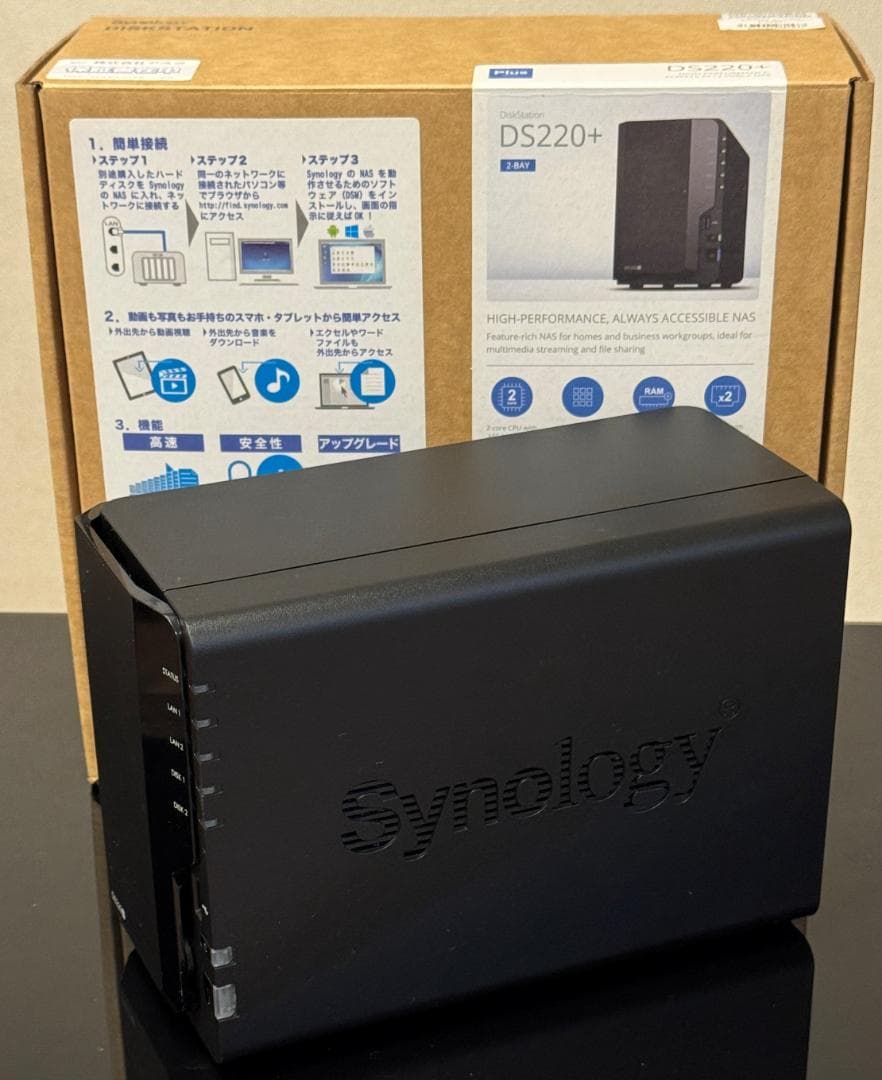 【HDD付き】Synology DS220+ WD Red Plus 24TB