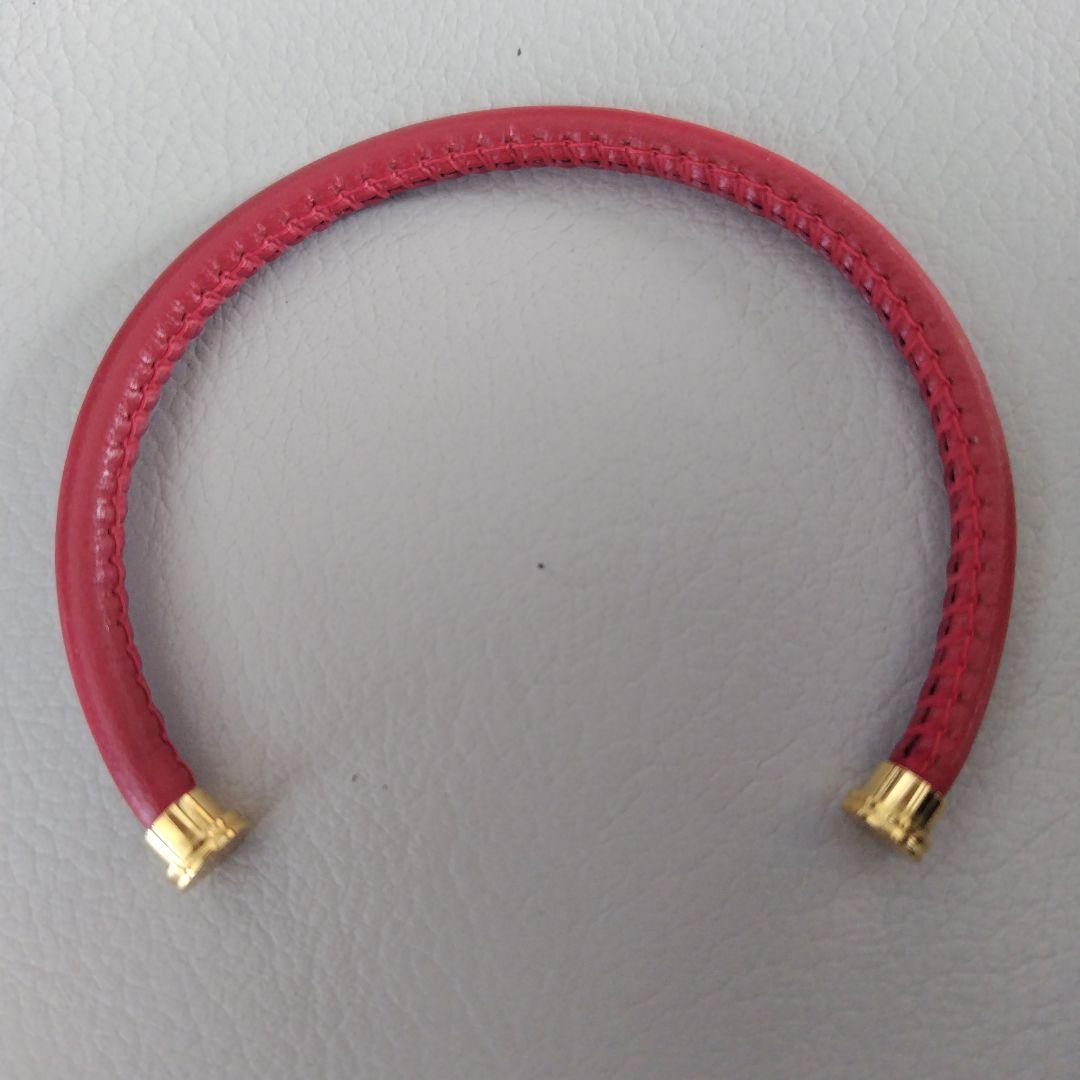 FRED　赤レザー　ブレスレット