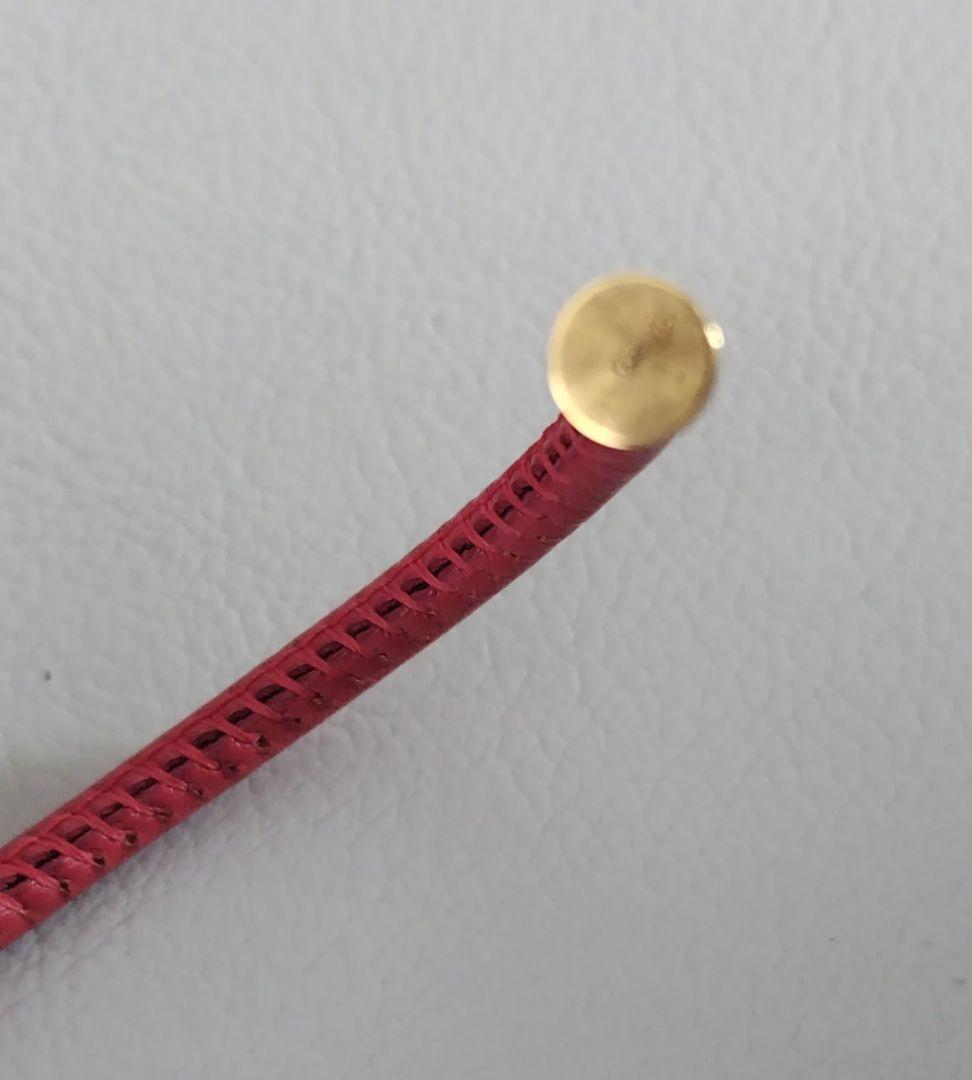 FRED　赤レザー　ブレスレット