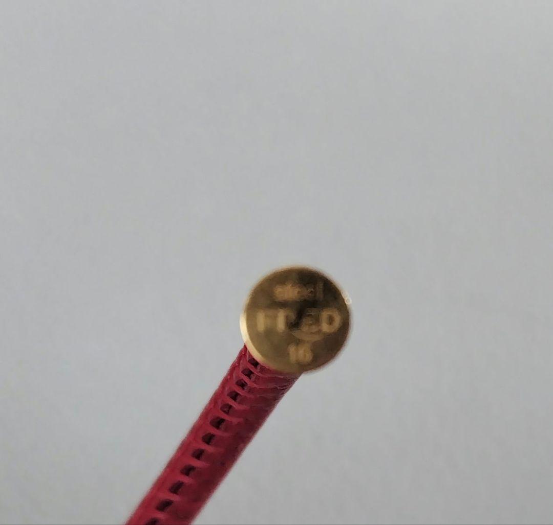 FRED　赤レザー　ブレスレット