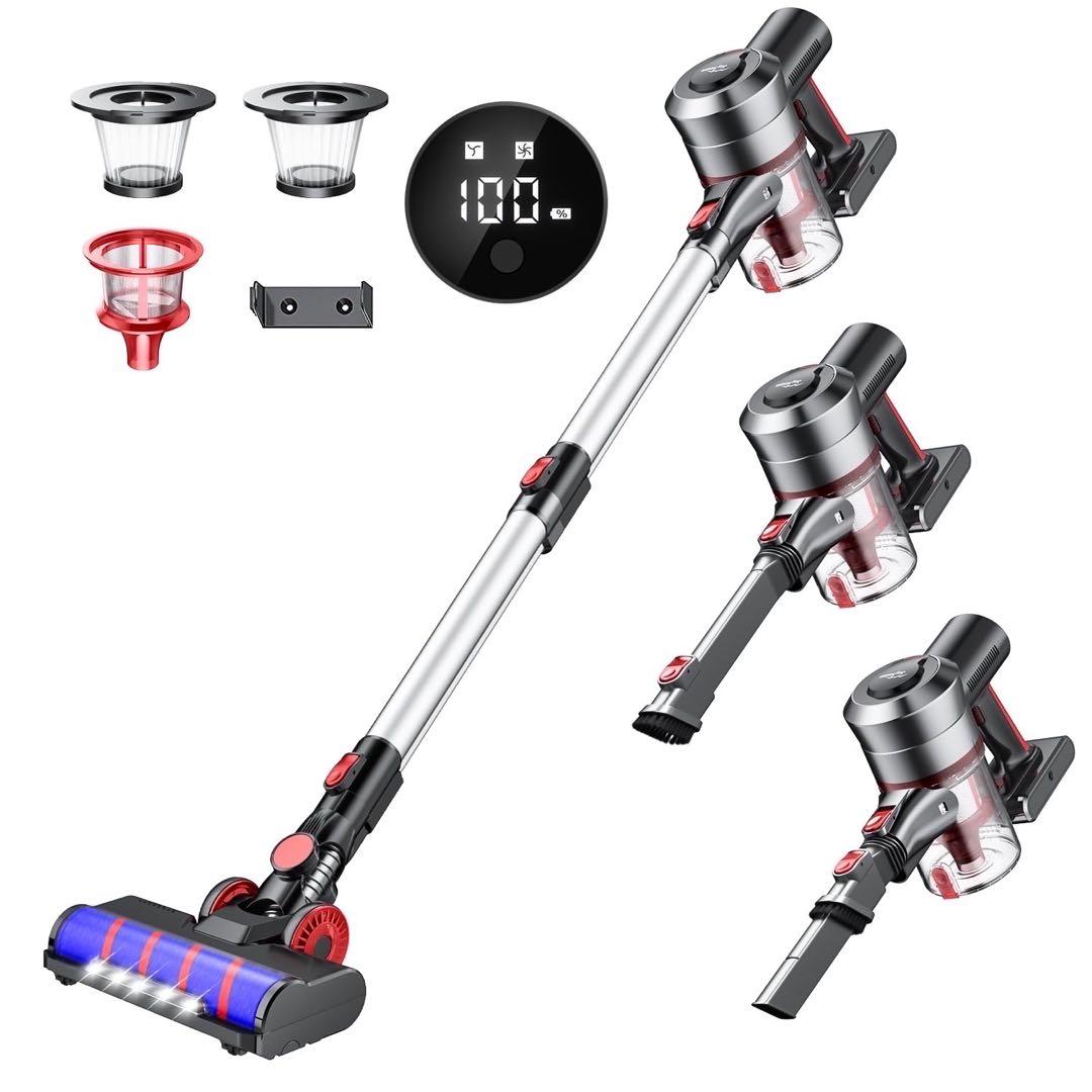 掃除機 コードレス スティッククリーナー【45000pa強力吸引】サイクロン