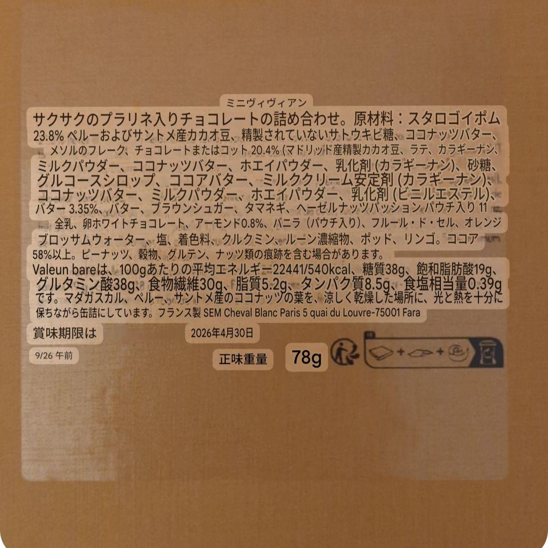 パリ限定 Louis Vuitton チョコレート ミニヴィヴィエンヌ ヴィトン