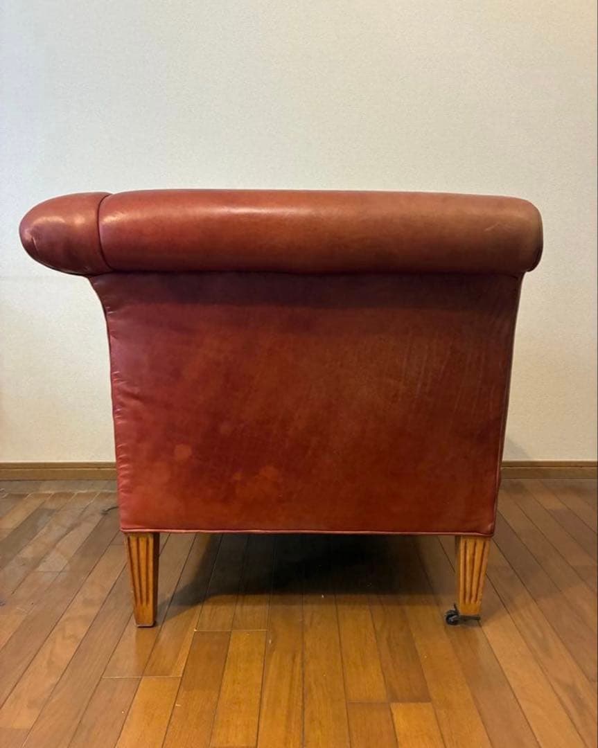 センチュリーソファ　オールド　アンティーク　レザー　ブラウン 本革