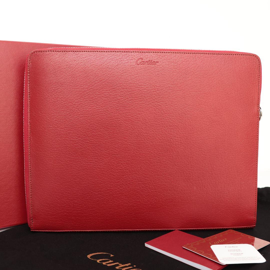 新品未使用 カルティエ Cartier レッド クラッチバッグ ポーチ