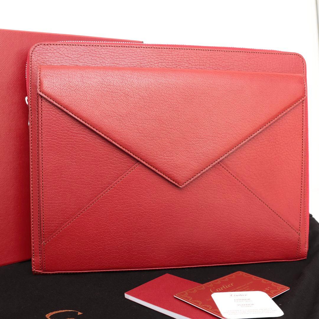 新品未使用 カルティエ Cartier レッド クラッチバッグ ポーチ