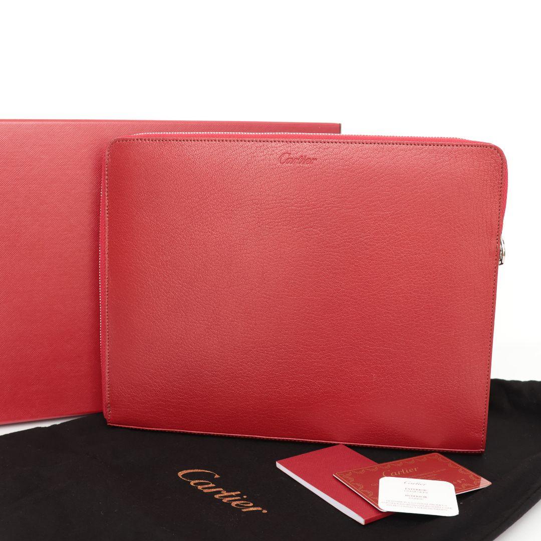 新品未使用 カルティエ Cartier レッド クラッチバッグ ポーチ