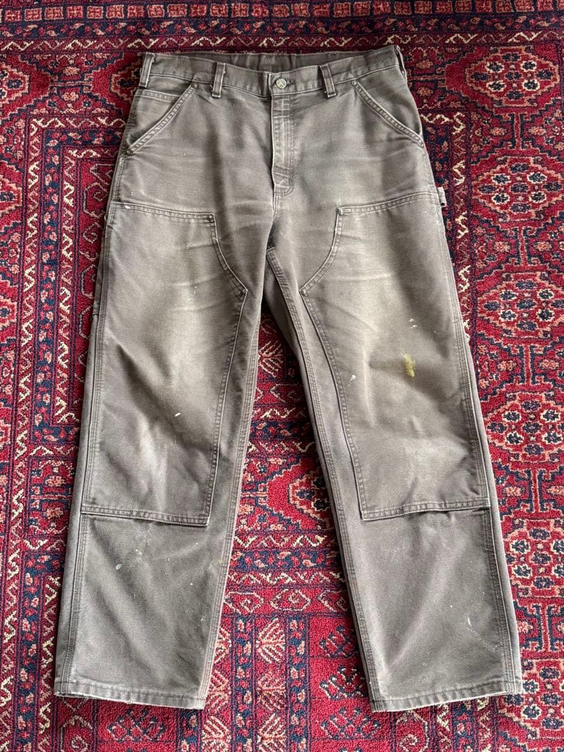 神フェード carhartt ダブルニーペインターパンツ W34 ブラウン