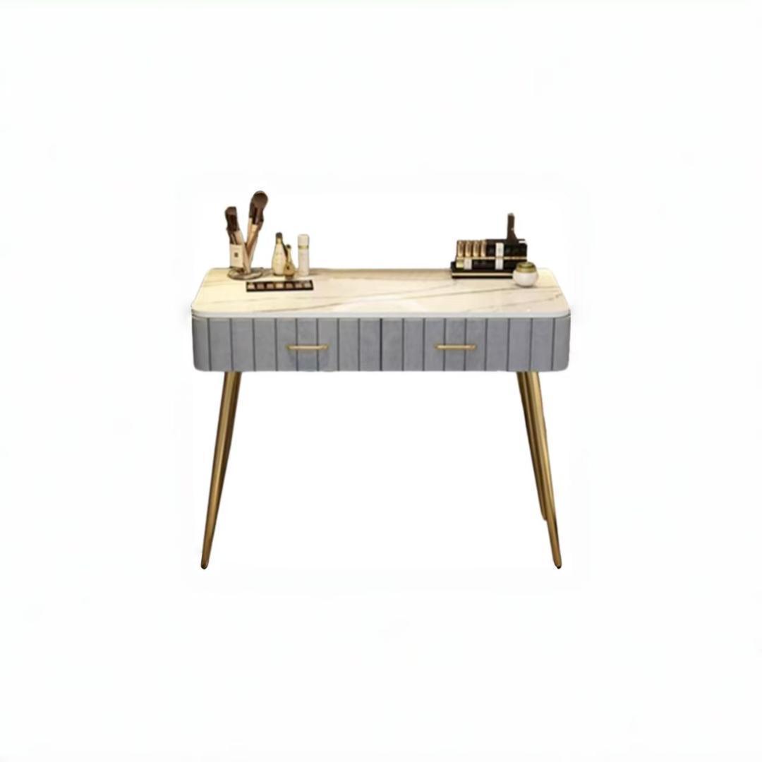 グレー 木製 ドレッサー デスクのみ 訳あり品　実物写真ありJ108-80-①