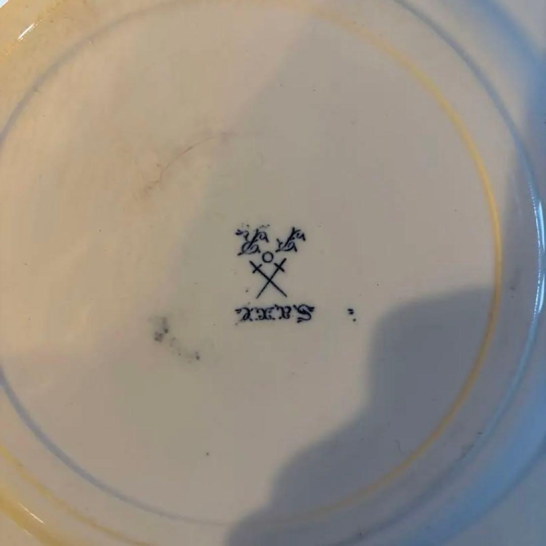 フランスアンティークプレート 珍しい角形プレート2枚セット