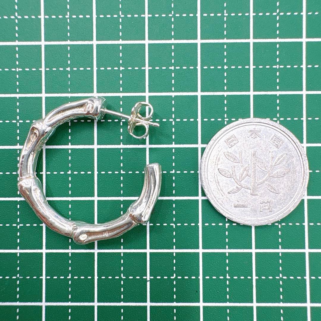 極美品 オールドティファニー バンブー ラージ 片耳 ピアス シルバー925