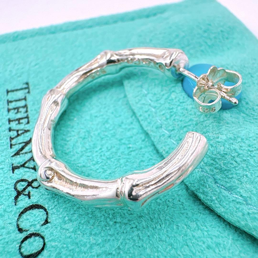 極美品 オールドティファニー バンブー ラージ 片耳 ピアス シルバー925