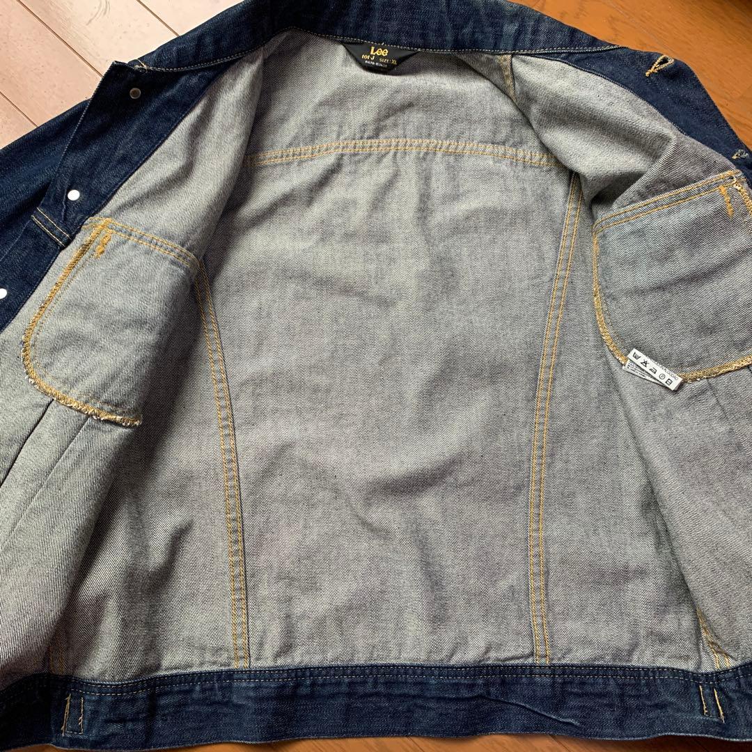 美品◎ユーロ Lee 101J デニム Gジャン 濃紺 XL