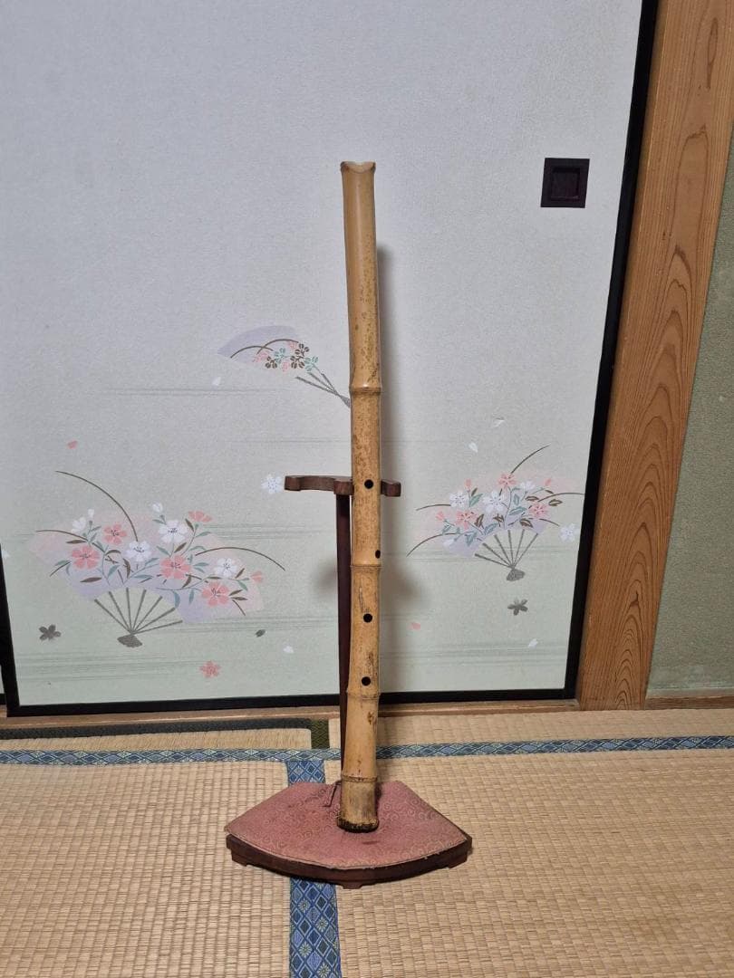地無尺八延管　二尺四寸(呼称）G＃（A♭）調　　全長75.5cm