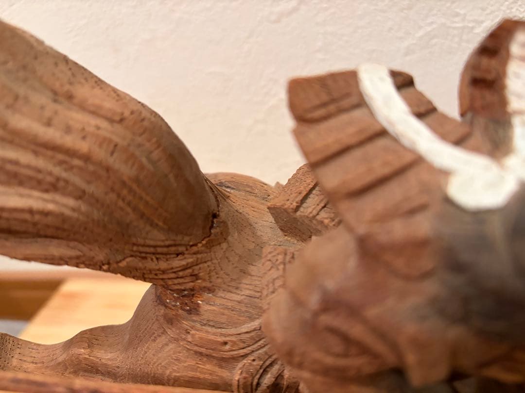 【一点物】だんじり彫り物　馬乗り彫刻