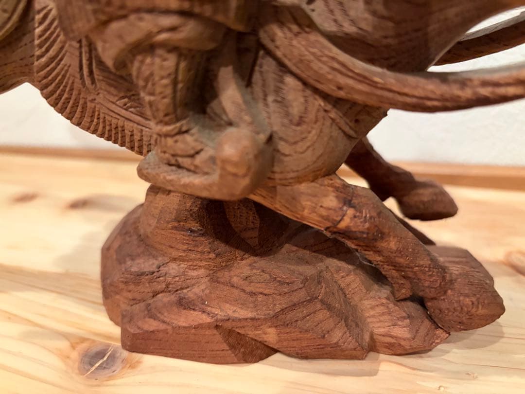 【一点物】だんじり彫り物　馬乗り彫刻