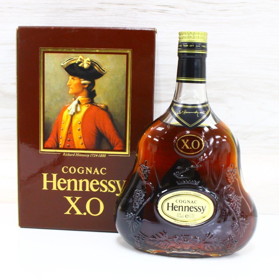 ◇未開栓 Hennessy X.O コニャック 金キャップ クリアボトル 箱付き