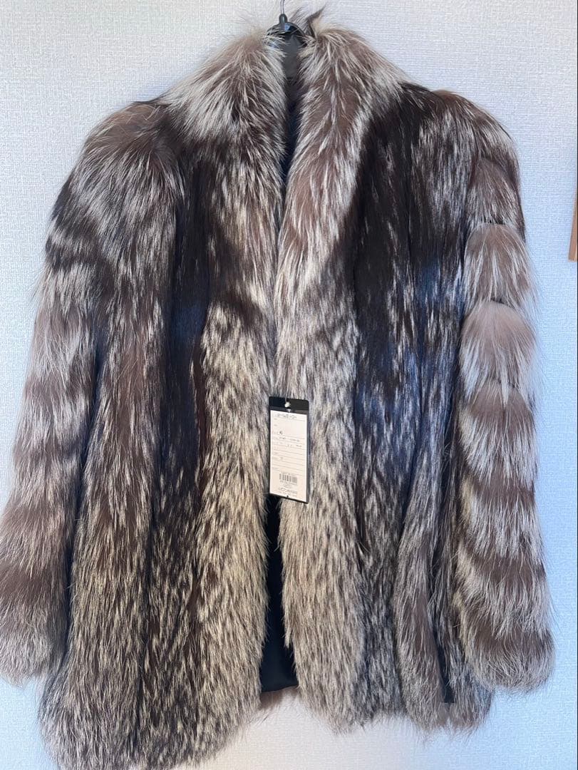 新品タグ付 SAGA FOX ファーコート 毛皮 シルバーフォックス