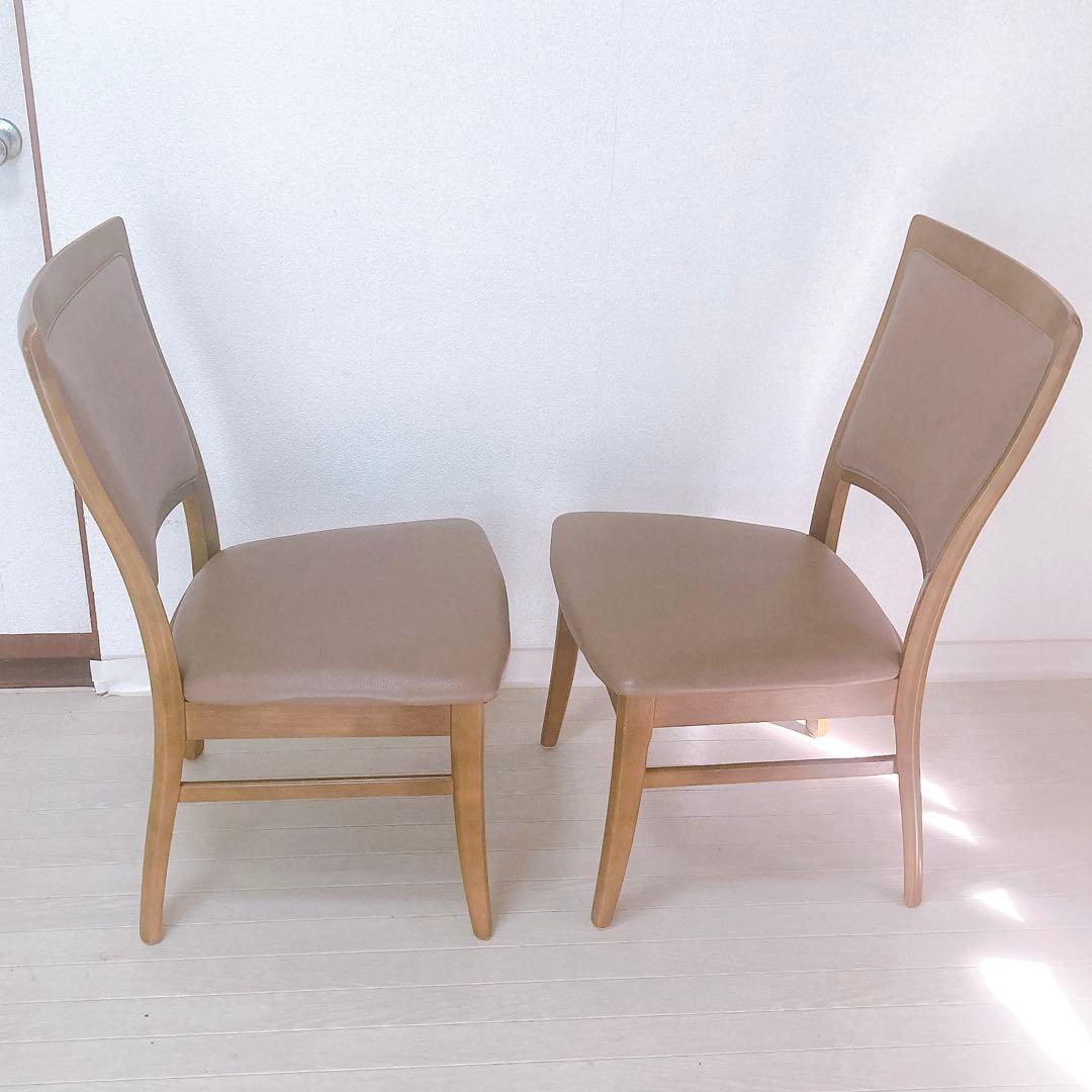 カリモク家具 ダイニングチェア 2脚セット オーク材 国内生産 高級家具 レトロ