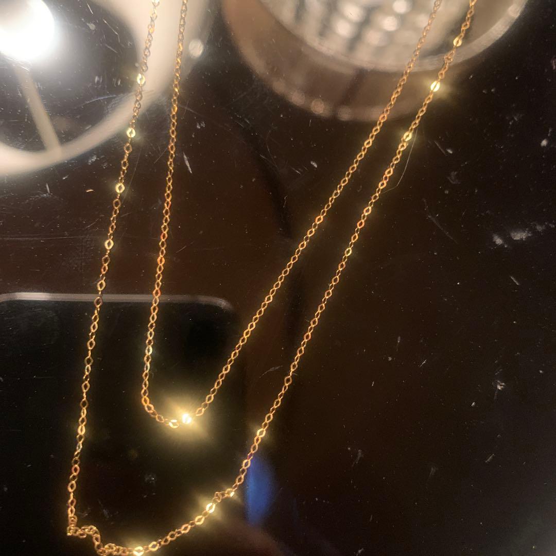 K18 ネックレス　刻印AU750 18金　45センチ