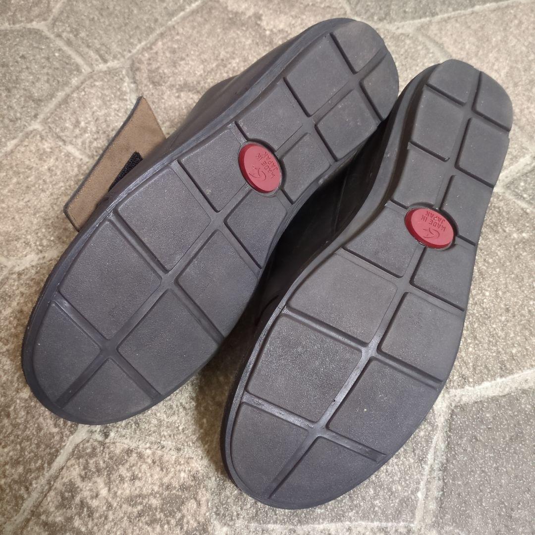 【美品】ムーンスター レザーサンダル 28cm ブラック 本革