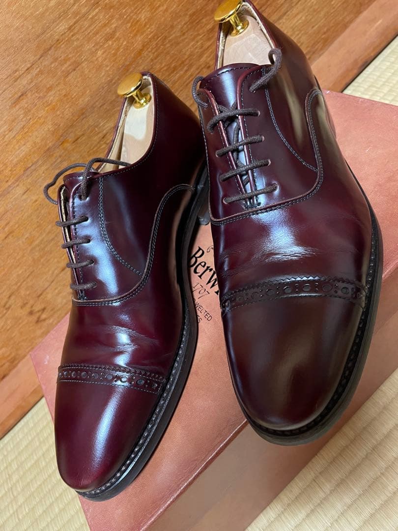 【美品】バーウィック 3577 ストレートチップ UK7 ダイナイトソール