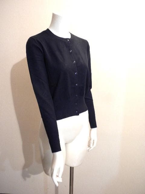 最新◆リナシメント◆知的NAVY！定番人気”ふわ柔らかソフトな活躍ニットカーディ