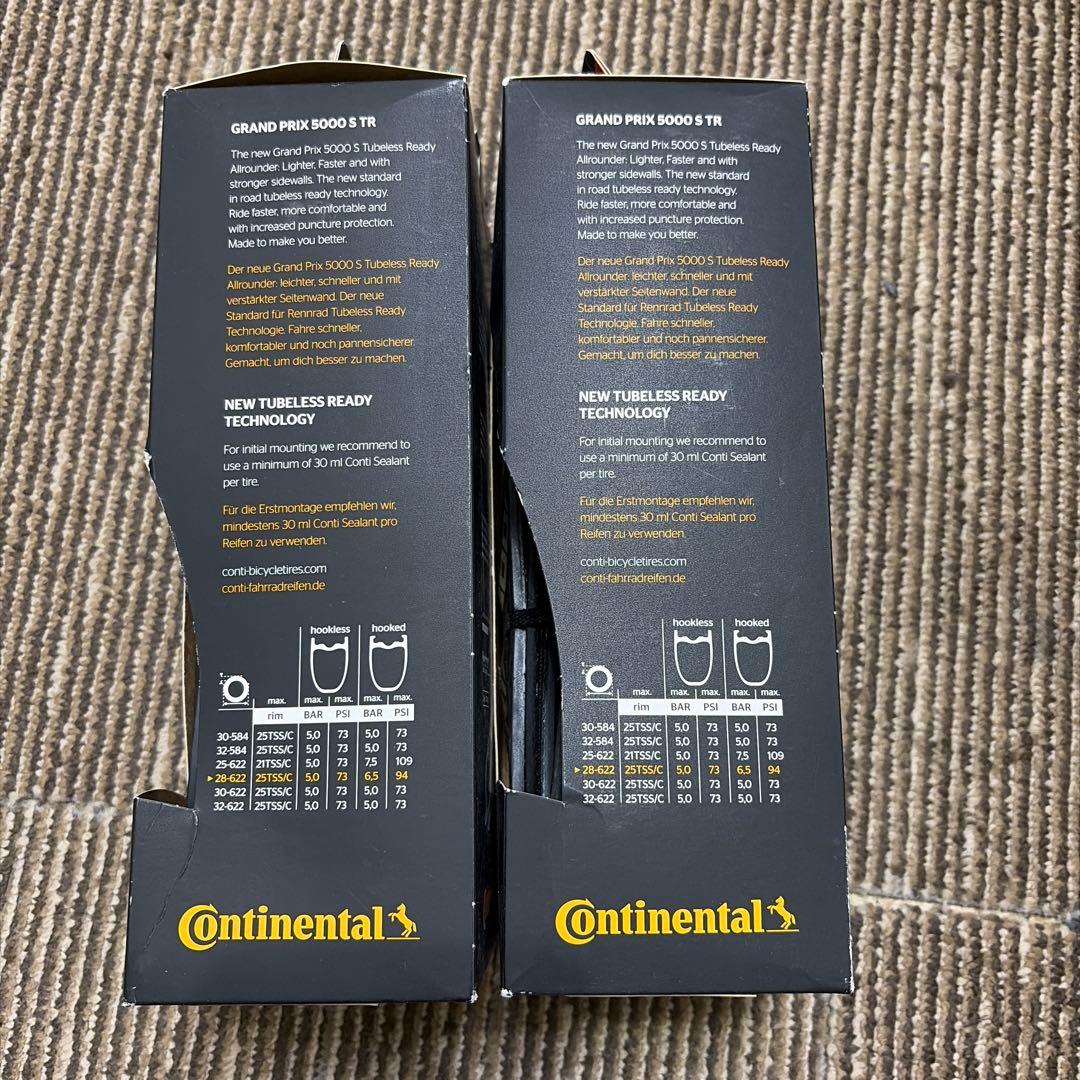 新品未使用 コンチネンタル GP5000S TR 28c 2本セット
