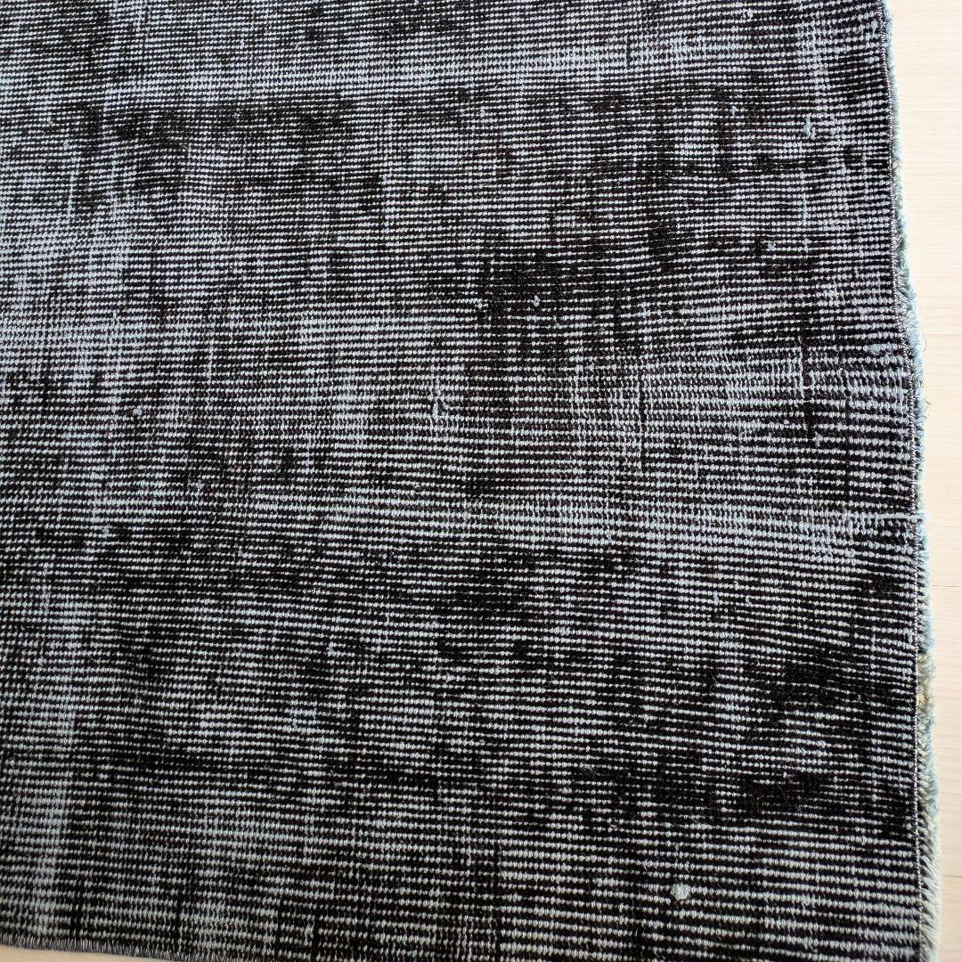 86×176 オーバーダイ　ブラックダークネイビー　トルコヴィンテージラグ