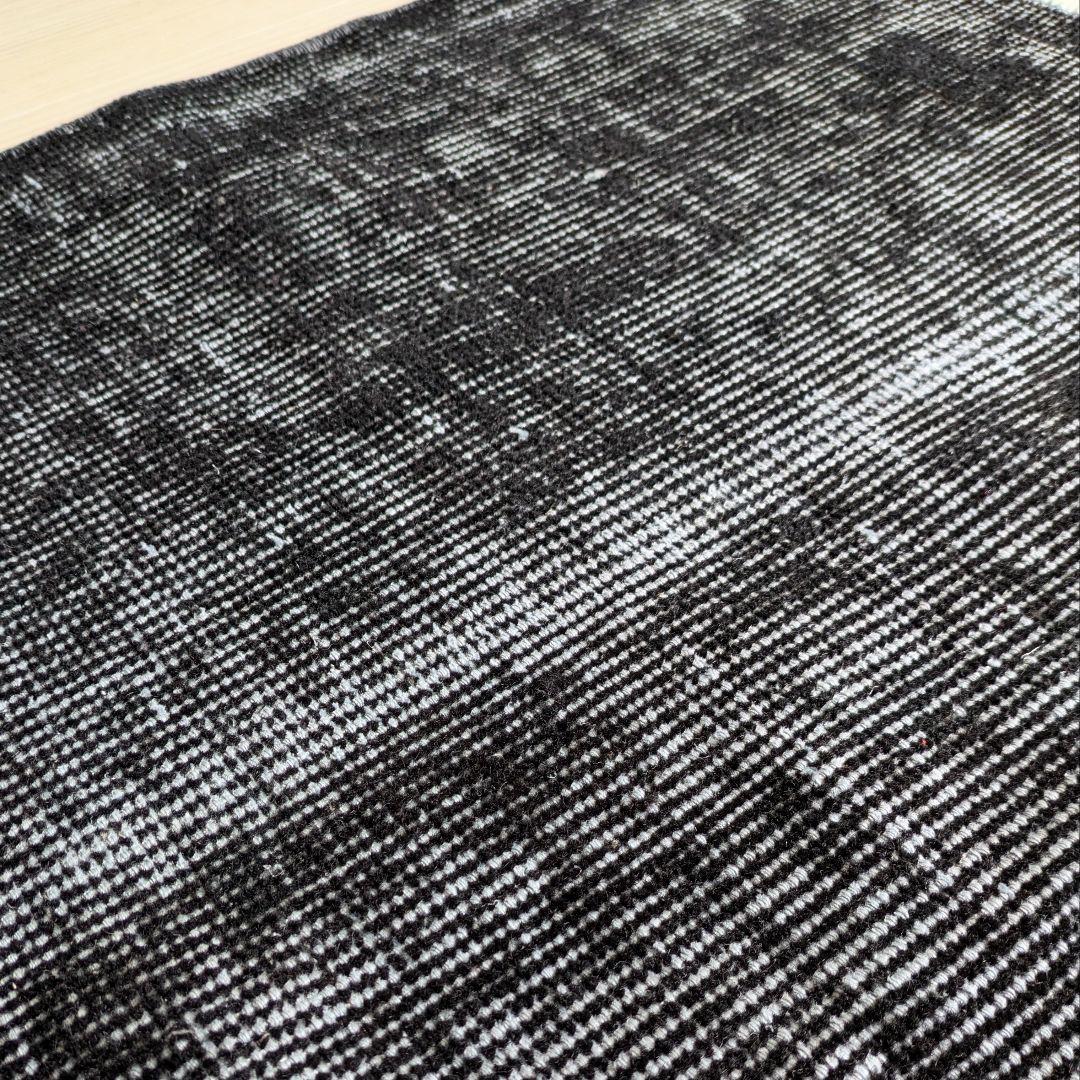 86×176 オーバーダイ　ブラックダークネイビー　トルコヴィンテージラグ