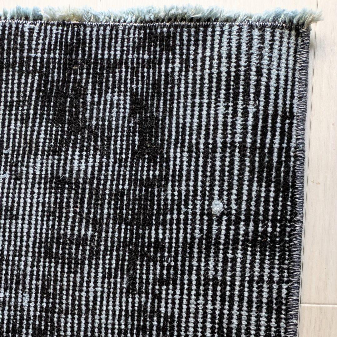 86×176 オーバーダイ　ブラックダークネイビー　トルコヴィンテージラグ