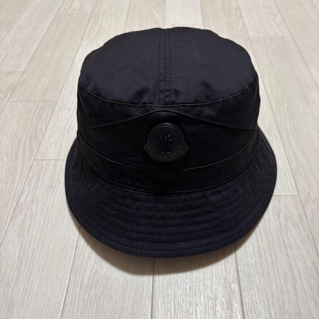 極美品　モンクレール　バケットハット　黒　帽子　XL 国内正規品 4K68