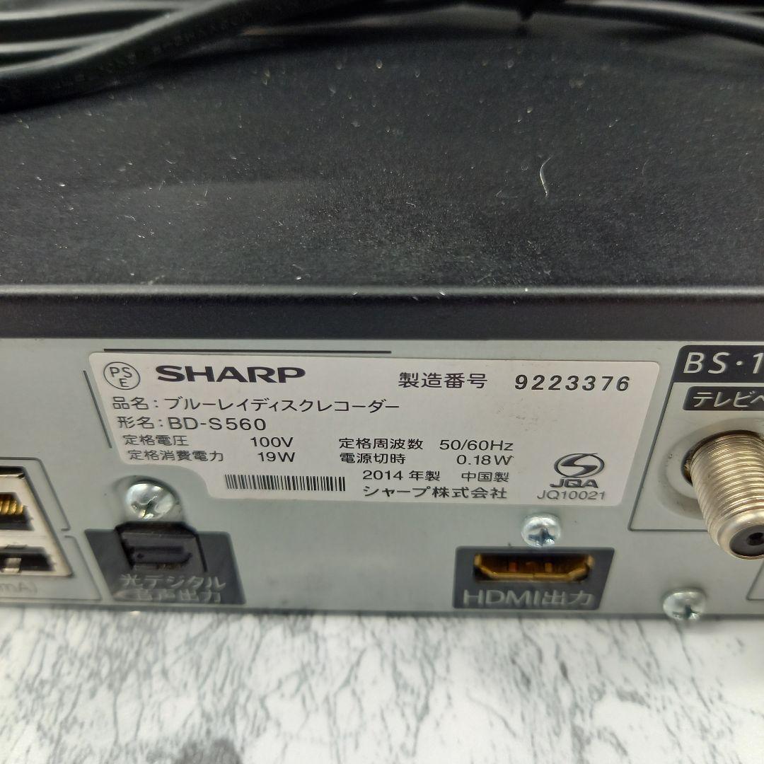 AQUOS ブルーレイプレーヤー 本体　BD-S560 　12倍録