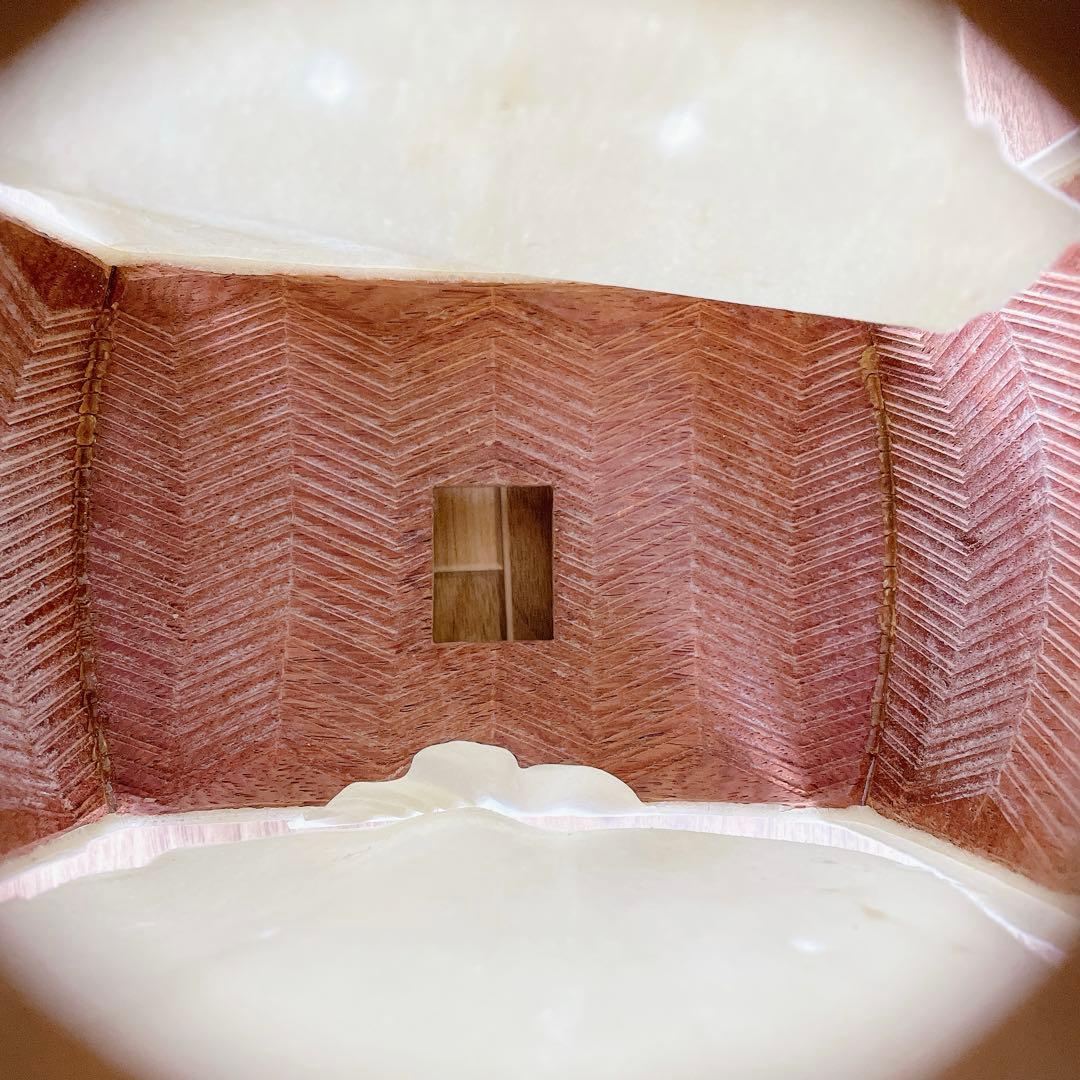 三味線 紅木 虎トチ 細棹 綾杉胴 和楽器　鳩胸　金細