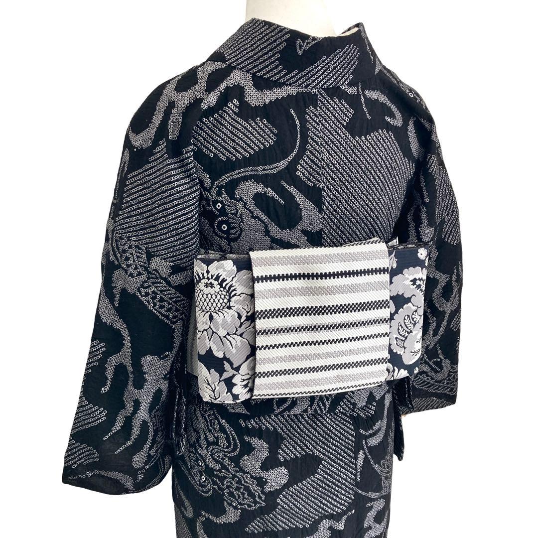 ™️32 龍　有松絞り　絞り染め　絞り浴衣