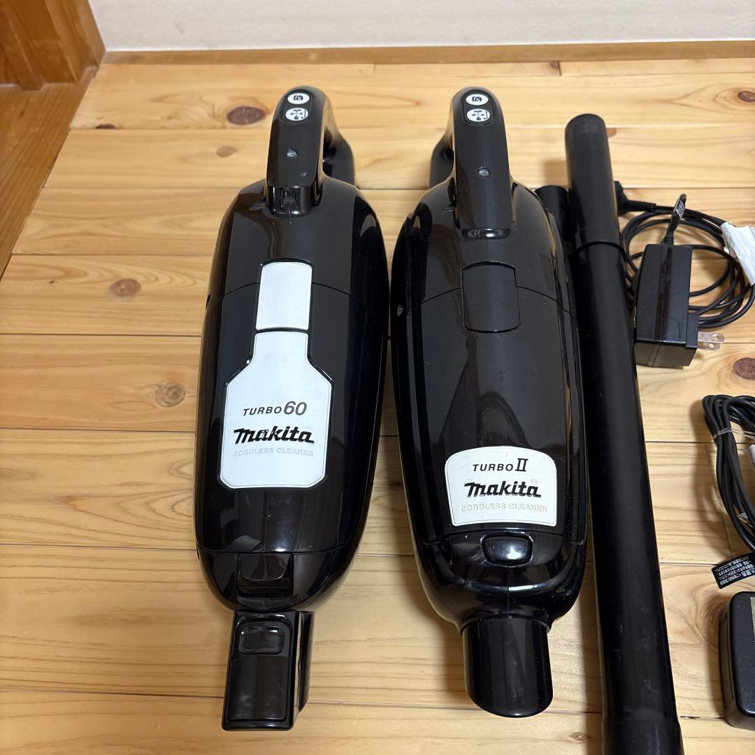 充電式クリーナ マキタのターボ60 とターボ2 充電器 ソフトケースは別