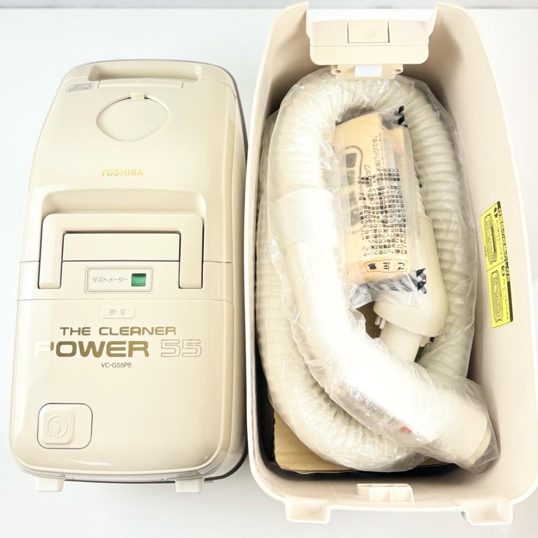 【昭和レトロ / 未使用品】東芝 紙パック式掃除機 VC-G55PS クリーナー