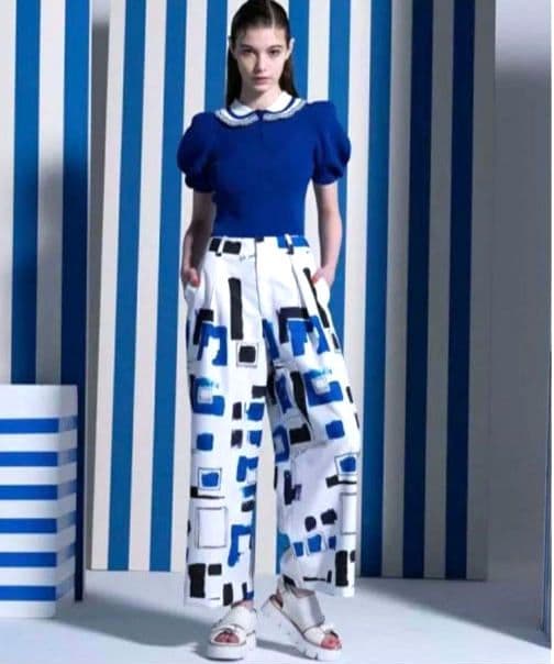 極美品✨ Sov. オリジナル幾何柄プリントパンツ　23SS　近年　ワイド　36