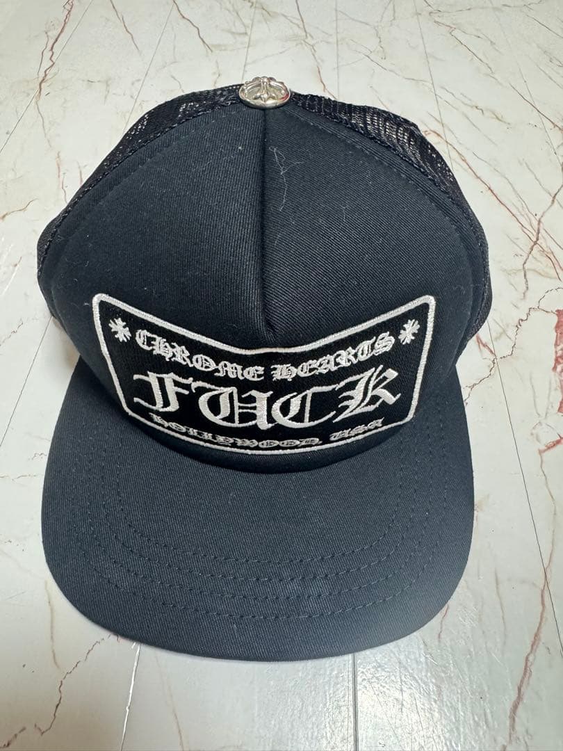 Chrome Hearts 刺繍入り黒キャップ
