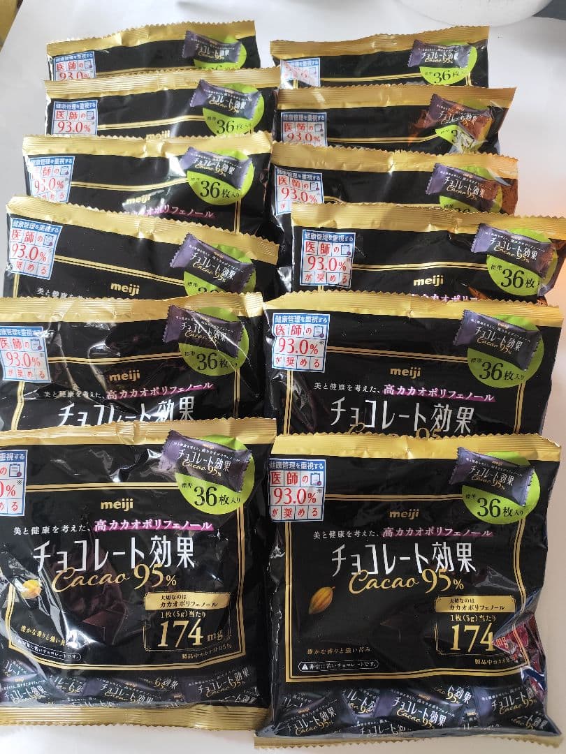 meiji 明治 チョコレート効果 カカオ 95% 36枚入12袋