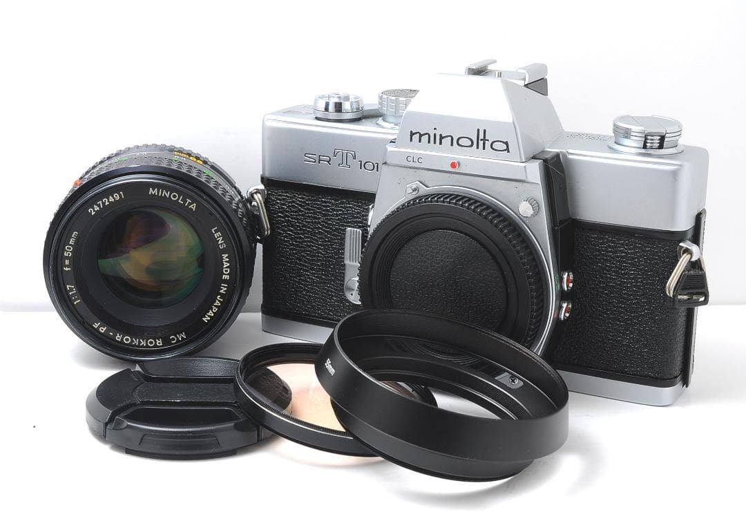 Minolta SRT101 + ROKKOR 50mm F1.7 動作良好