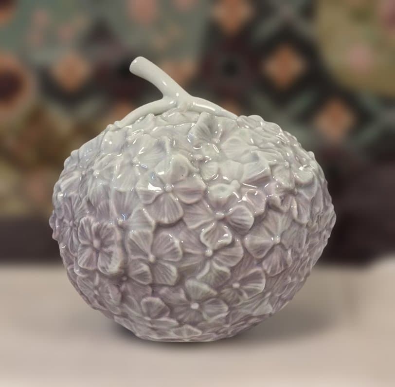  ロイヤルコペンハーゲン 淡い紫色のアジサイ花器