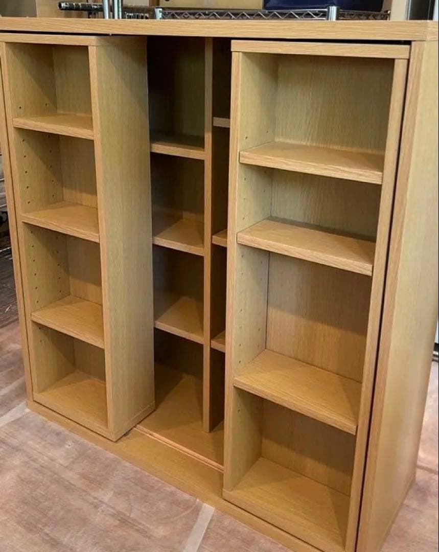 ニトリ スライド本棚 テイルI 80LBR ライトブラウン 幅80