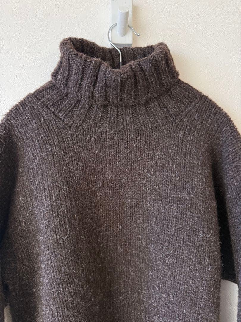 アナトミカ　3ply タートルネック　ハンドニットセーター　ジャミーソンズ製