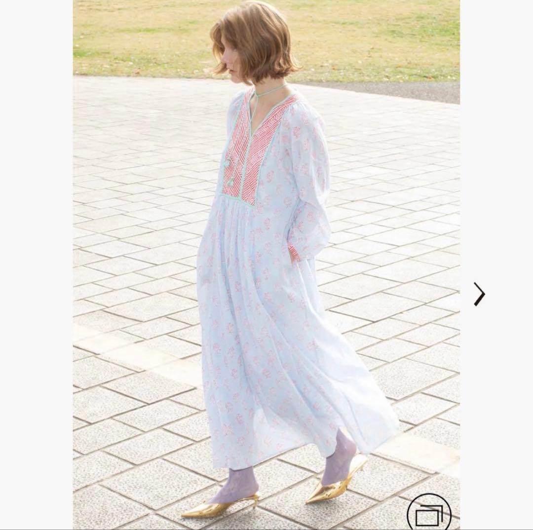 yasu36【ヌキテパ】Lotus Combi Print Dress