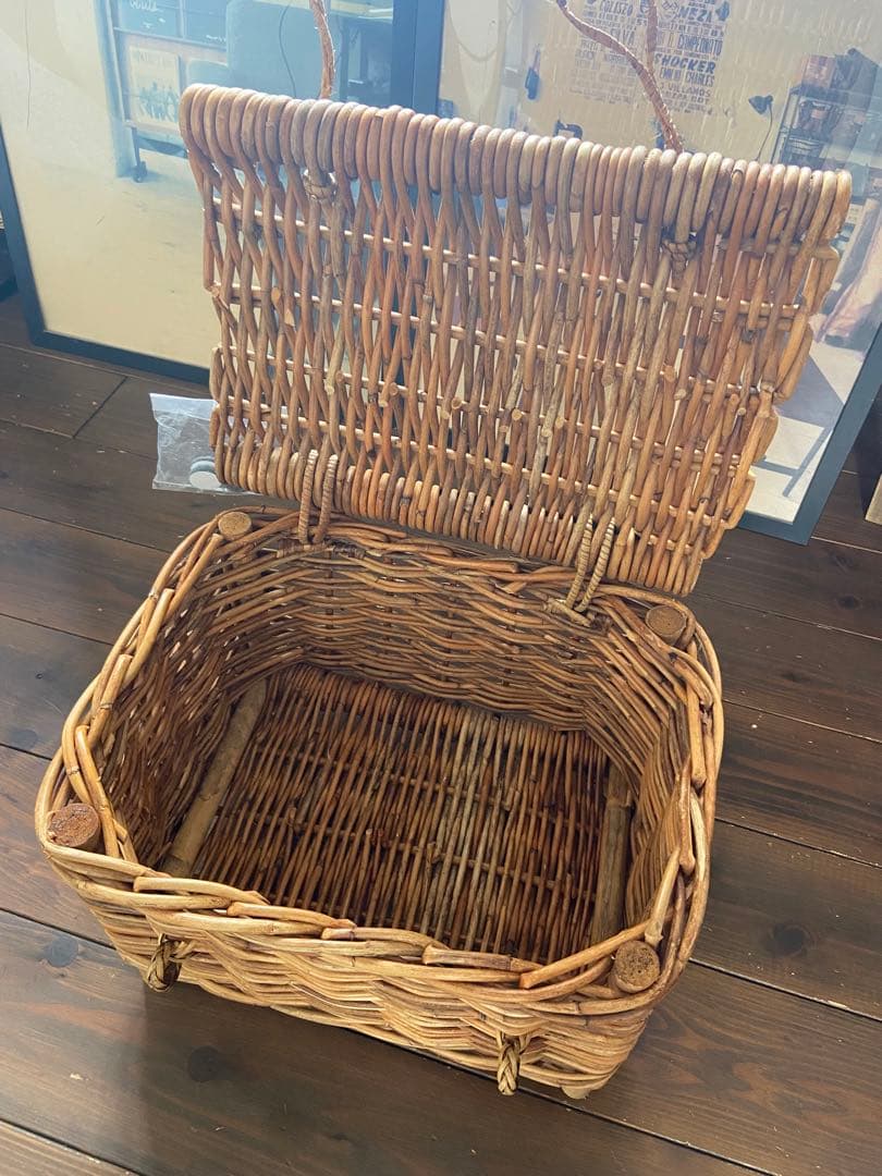 truck furniture バスケット　フタ付きカゴ　トラックファニチャー