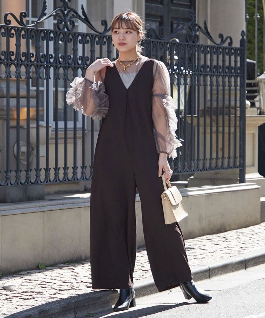 ドレス ブラウン Ciaopanic パンツドレス オケージョンドレス 結婚式