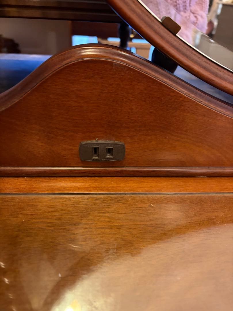 アメリカンヴィンテージ ドレッサー 円鏡 バニティデスク 無垢材 アンティーク調