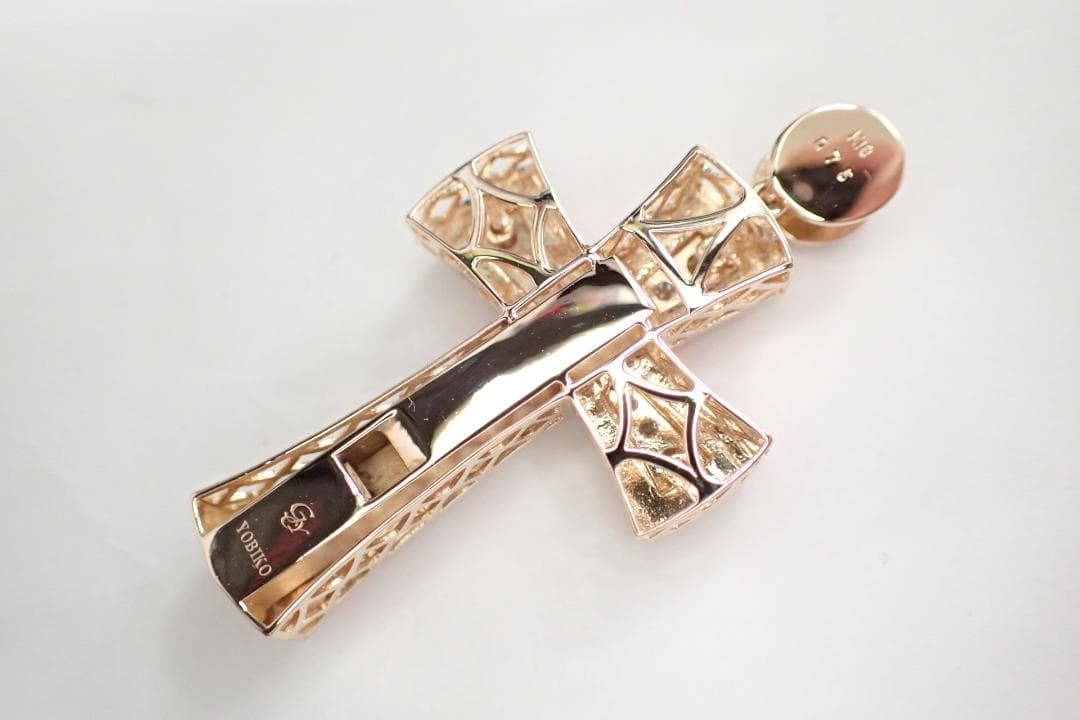 31/美品 ゆきざき YOBIKO ヨビコ K18PG ダイヤ ペンダントトップ