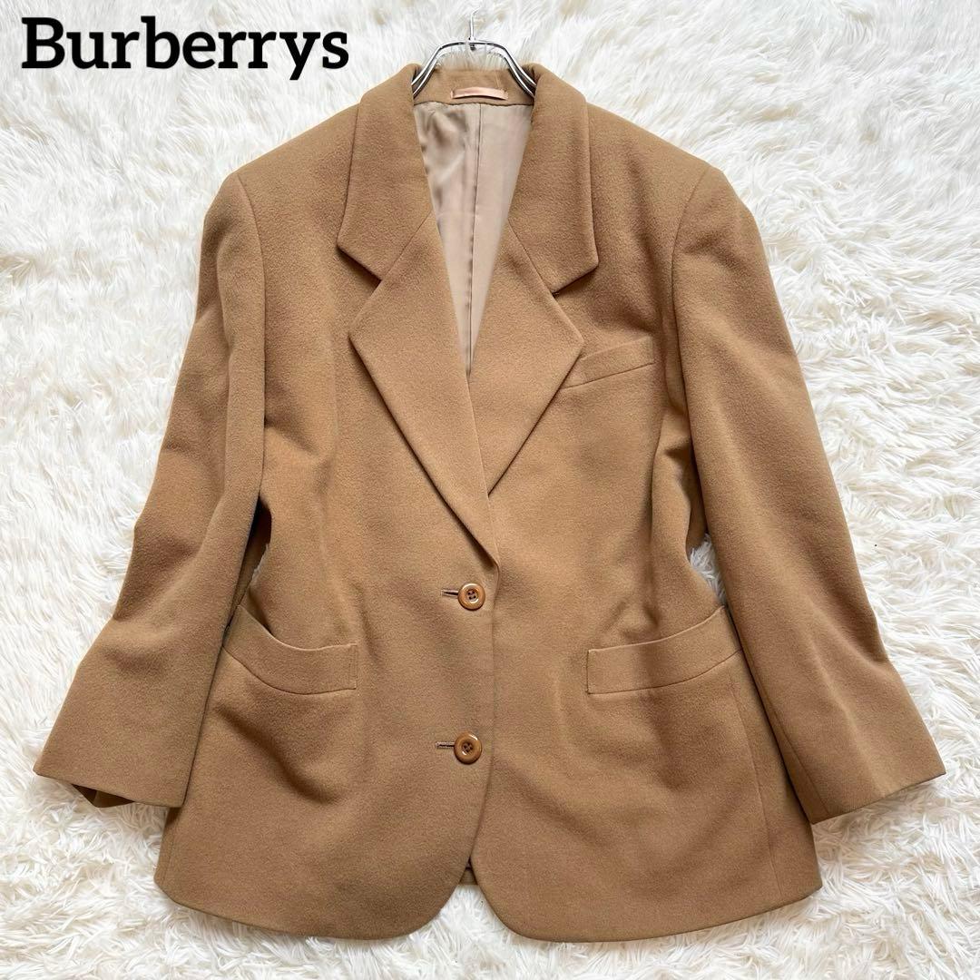 バーバリーズ テーラードジャケット カシミヤ混 キャメル 2XL